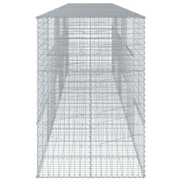 Coș gabion cu capac, 600x100x150 cm, fier galvanizat - Img 4