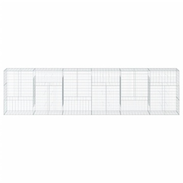 Coș gabion cu capac, 600x50x150 cm, fier galvanizat - Img 3