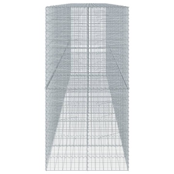 Coș gabion cu capac, 800x100x200 cm, fier galvanizat - Img 4