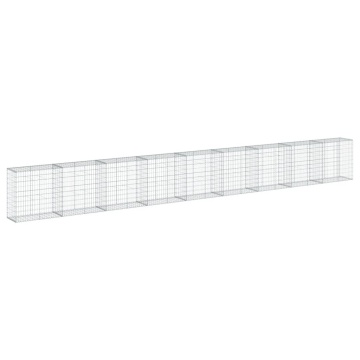 Coș gabion cu capac, 900x50x100 cm, fier galvanizat - Img 7