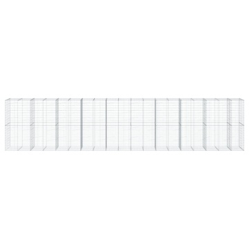 Coș gabion cu capac, 950x100x200 cm, fier galvanizat - Img 3