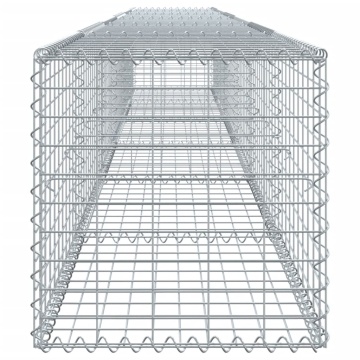 Coș gabion cu capac, argintiu, 600x50x50 cm, fier galvanizat - Img 4