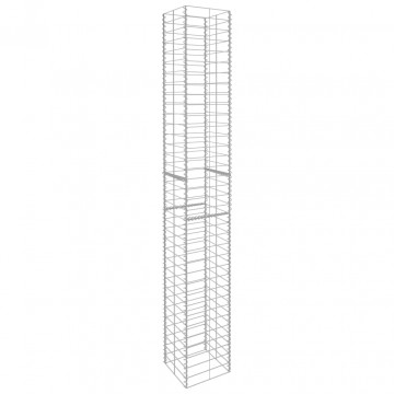 Coșuri gabion, 3 buc., 25 x 25 x 197 cm, oțel galvanizat - Img 3