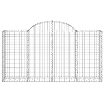 Coșuri gabion arcuite 11 buc, 200x50x100/120cm, fier galvanizat - Img 4