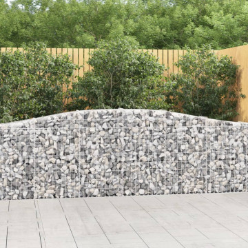 Coșuri gabion arcuite 2 buc, 400x30x80/100 cm, fier galvanizat - Img 1