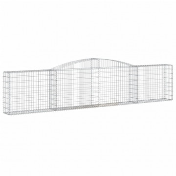 Coșuri gabion arcuite 2 buc, 400x30x80/100 cm, fier galvanizat - Img 3