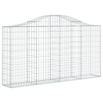 Coșuri gabion arcuite 3 buc, 200x30x100/120 cm fier galvanizat - Img 3