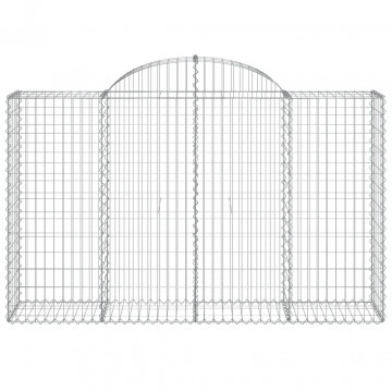 Coșuri gabion arcuite 3 buc, 200x50x120/140 cm, fier galvanizat - Img 4