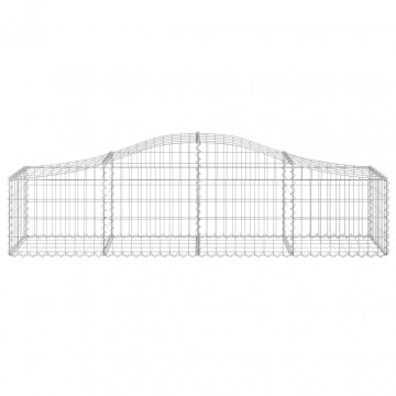 Coșuri gabion arcuite 3 buc, 200x50x40/60 cm, fier galvanizat - Img 4