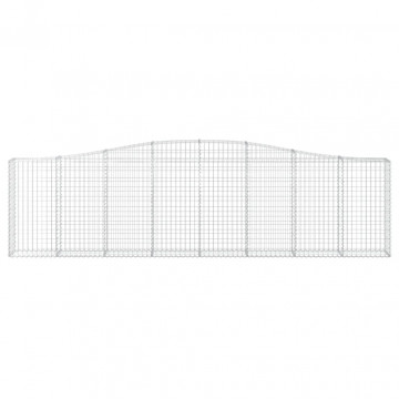 Coșuri gabion arcuite 3 buc, 400x30x100/120 cm fier galvanizat - Img 4