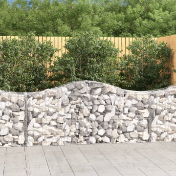 Coșuri gabion arcuite 4 buc, 200x50x80/100 cm, fier galvanizat - Img 1