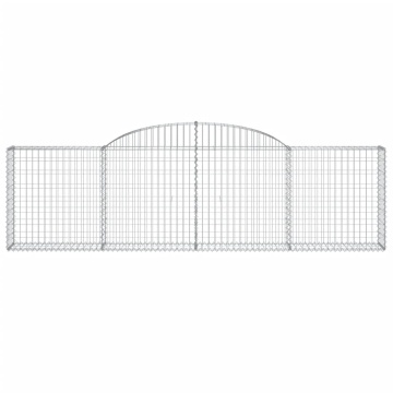 Coșuri gabion arcuite 4 buc., 300x30x80/100 cm, fier galvanizat - Img 4