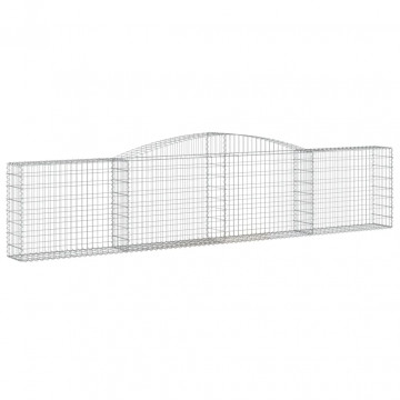 Coșuri gabion arcuite 4 buc, 400x30x80/100 cm, fier galvanizat - Img 3
