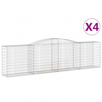 Coșuri gabion arcuite 4 buc, 400x50x100/120 cm fier galvanizat - Img 2