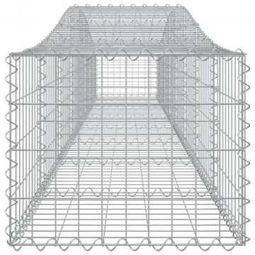 Coșuri gabion arcuite 4 buc, 400x50x40/60 cm, fier galvanizat - Img 6