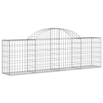 Coșuri gabion arcuite 5 buc, 200x30x60/80 cm, fier galvanizat - Img 3