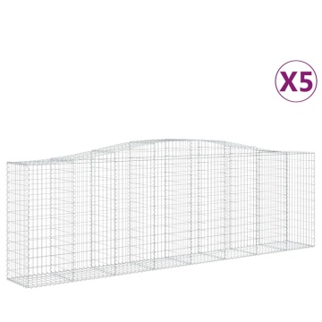 Coșuri gabion arcuite 5 buc, 400x50x120/140 cm, fier galvanizat - Img 2