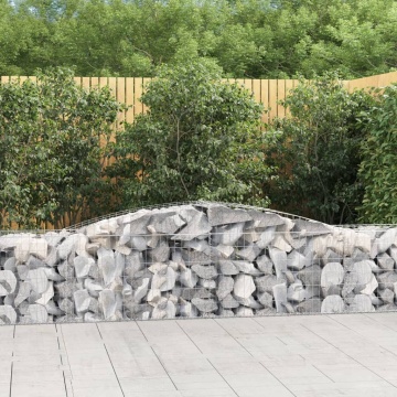Coșuri gabion arcuite 6 buc, 400x50x60/80 cm, fier galvanizat - Img 1