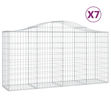 Coșuri gabion arcuite 7 buc, 200x50x100/120 cm, fier galvanizat - Img 2
