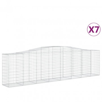 Coșuri gabion arcuite 7 buc, 400x50x100/120 cm fier galvanizat - Img 2