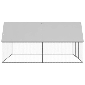 Coteț de păsări pentru exterior, 3x4x2 m, oțel zincat - Img 3