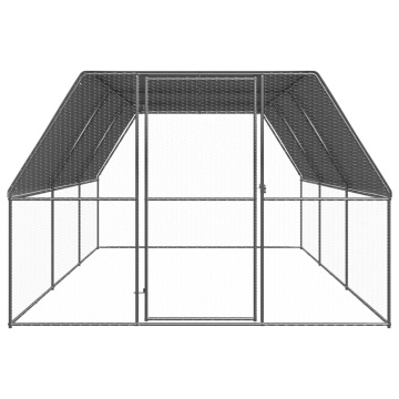 Coteț de păsări pentru exterior, 3x6x2 m, oțel zincat - Img 2
