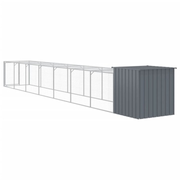 Coteț de pui cu incintă antracit 110x813x110 cm oțel galvanizat - Img 8