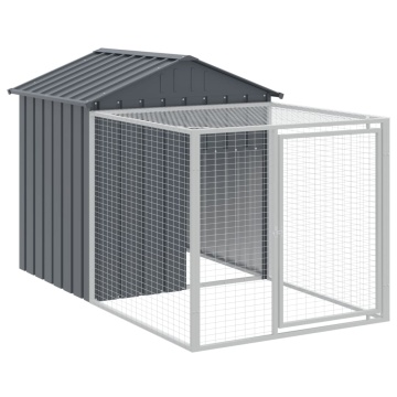 Coteț de pui cu incintă antracit 117x1017x123cm oțel galvanizat - Img 5