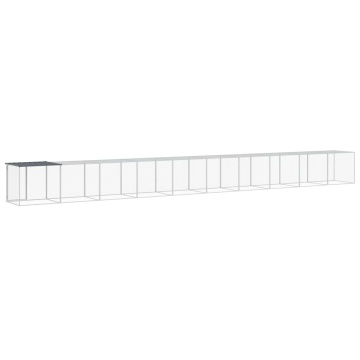 Coteț pui cu acoperiș, antracit, 1003x98x90 cm, oțel galvanizat - Img 8