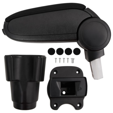 Cotieră auto, negru, 12x33x(34-50) cm ABS - Img 1