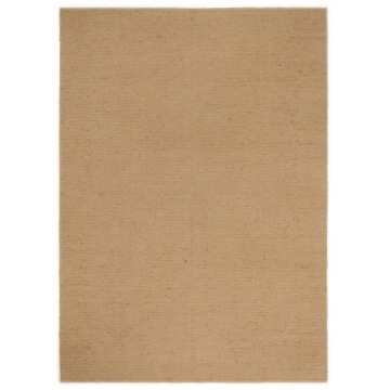 Covor buclat lucrat manual, 160x230 cm, iută și bumbac - Img 2