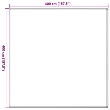 Covor de cort, negru, 400x400 cm, HDPE - Img 7