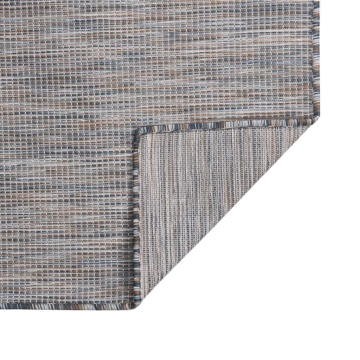 Covor de exterior, maro şi albastru, 200x280 cm, țesătură plată - Img 2