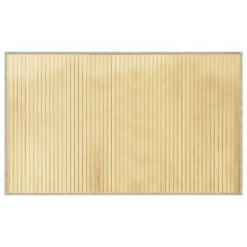 Covor dreptunghiular, natural deschis, 60x100 cm, bambus - Img 2