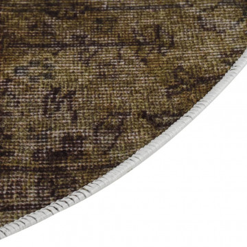 Covor lavabil, mozaic multicolor, φ120 cm, antiderapant - Img 3