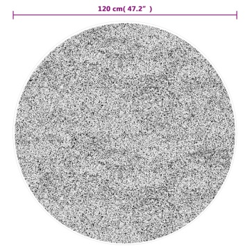 Covor lavabil, multicolor, Ø 120 cm, anti-alunecare - Img 5
