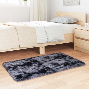 Covor shaggy cu pom înalt, NAVARRA, gri închis, 60x100 cm - Img 3