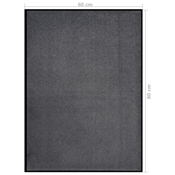 Covoraș de ușă, antracit, 60x80 cm - Img 5