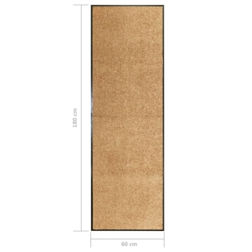 Covoraș de ușă lavabil, crem, 60 x 180 cm - Img 5