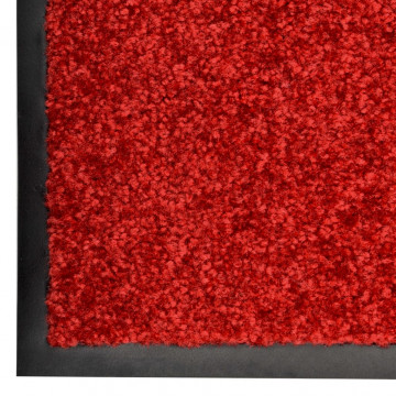 Covoraș de ușă lavabil, roșu, 90 x 150 cm - Img 5