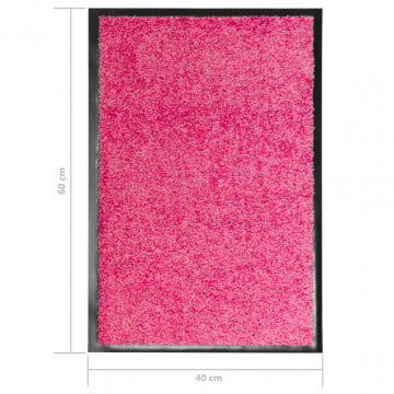 Covoraș de ușă lavabil, roz, 40 x 60 cm - Img 5