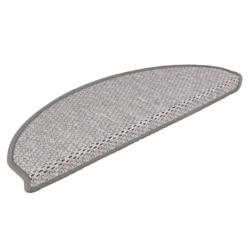 Covoraș scări autoadeziv 15 buc platină 65x21x4 cm aspect sisal - Img 3
