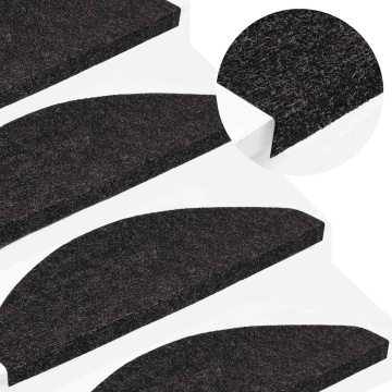 Covorașe scară autoadezive 30 buc Antracit 65x22,5x3,5 cm - Img 5