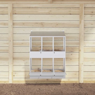 Cubit pentru pui cu 6 compartimente, metal argintiu galvanizat - Img 3