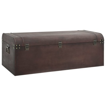 Cufăr de comori cu zăvoare maro închis 110x50x39,5 cm placaj - Img 6