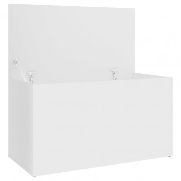 Cufăr de depozitare, alb, 84x42x46 cm, lemn compozit - Img 7