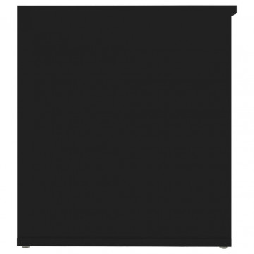 Cufăr de depozitare, negru, 84x42x46 cm, lemn compozit - Img 6