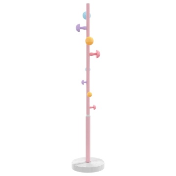Cuier de haine, roz, 172 cm, fier vopsit electrostatic - Img 5