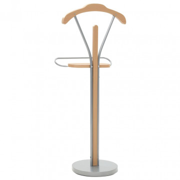 Cuier pentru costum, 45 x 35 x 107 cm, natural - Img 3