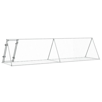 Cușcă de iepuri, argintiu, 400x105x91 cm, oțel galvanizat - Img 5